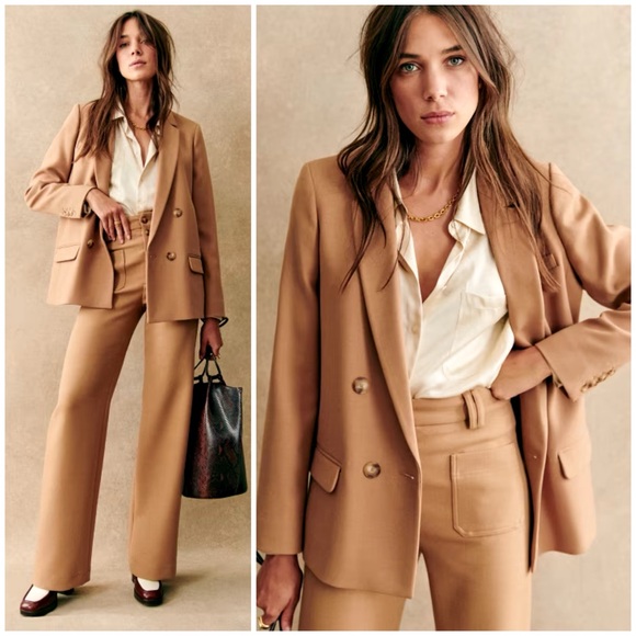 Sezane Jackets & Blazers - NWT Sezane CHRISTIE Blazer Jacket Camel Womens 32 / 0 $225